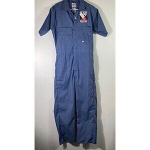 Mens Big Bill Lightweight Poplin Work Coverall Blue Med Reg NWT Made in Canada